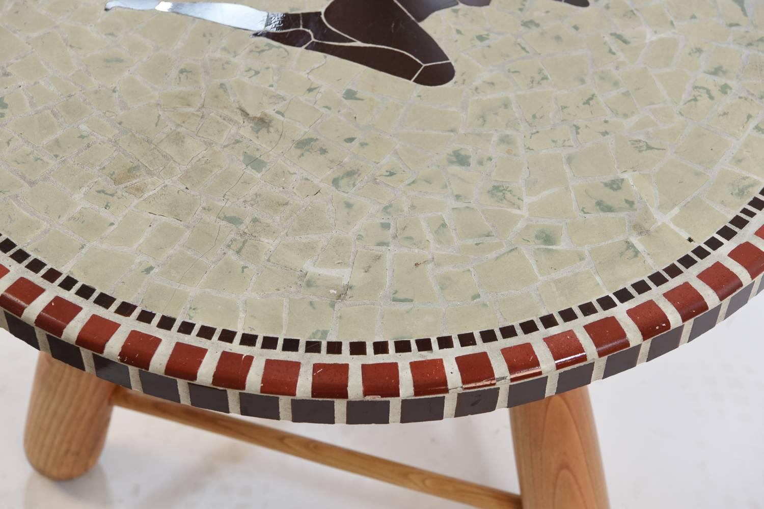 Danish Mosaic Coffee Table Attributed to Otto Færge, circa 1940 3