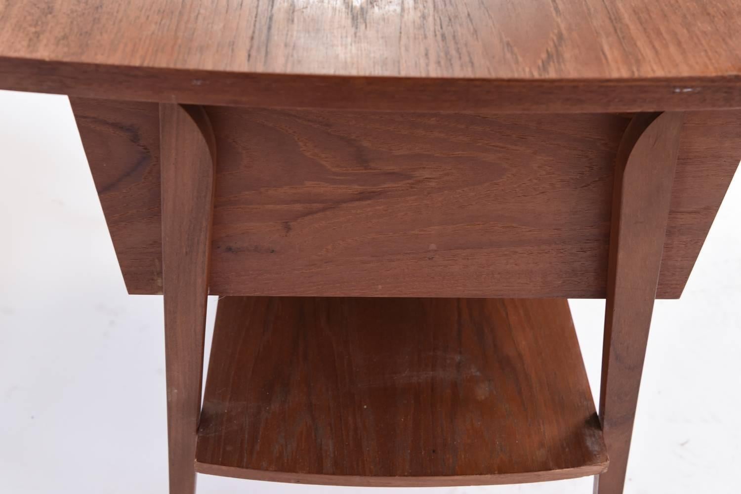 Danish Midcentury Teak Sewing Table 2