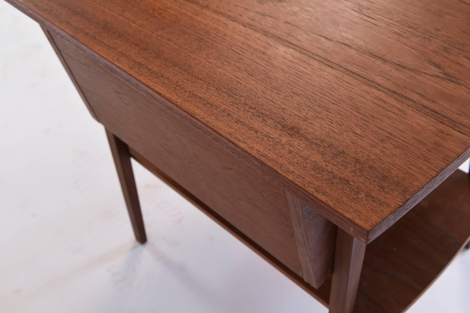 Danish Midcentury Teak Sewing Table 3