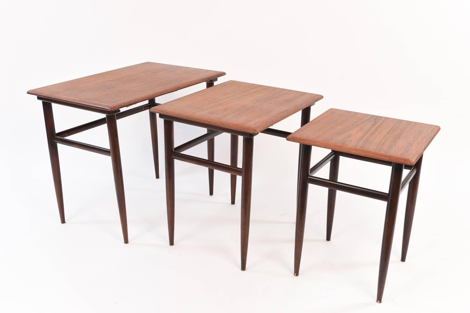 Mid-Century Modern Midcentury Danish Rosewood Nesting Tables