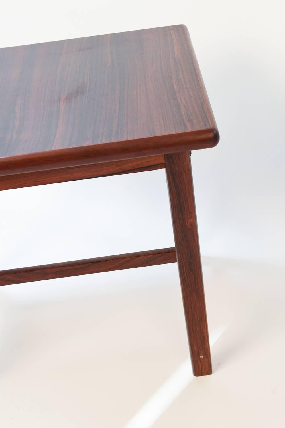 20th Century Pair of Danish Midcentury Rosewood Side Tables
