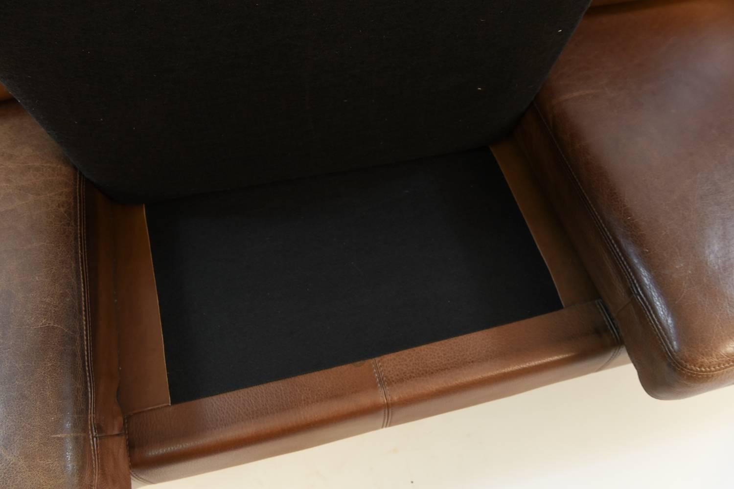 Mogens Hansen Danish Midcentury Three-Seat Leather Sofa 3