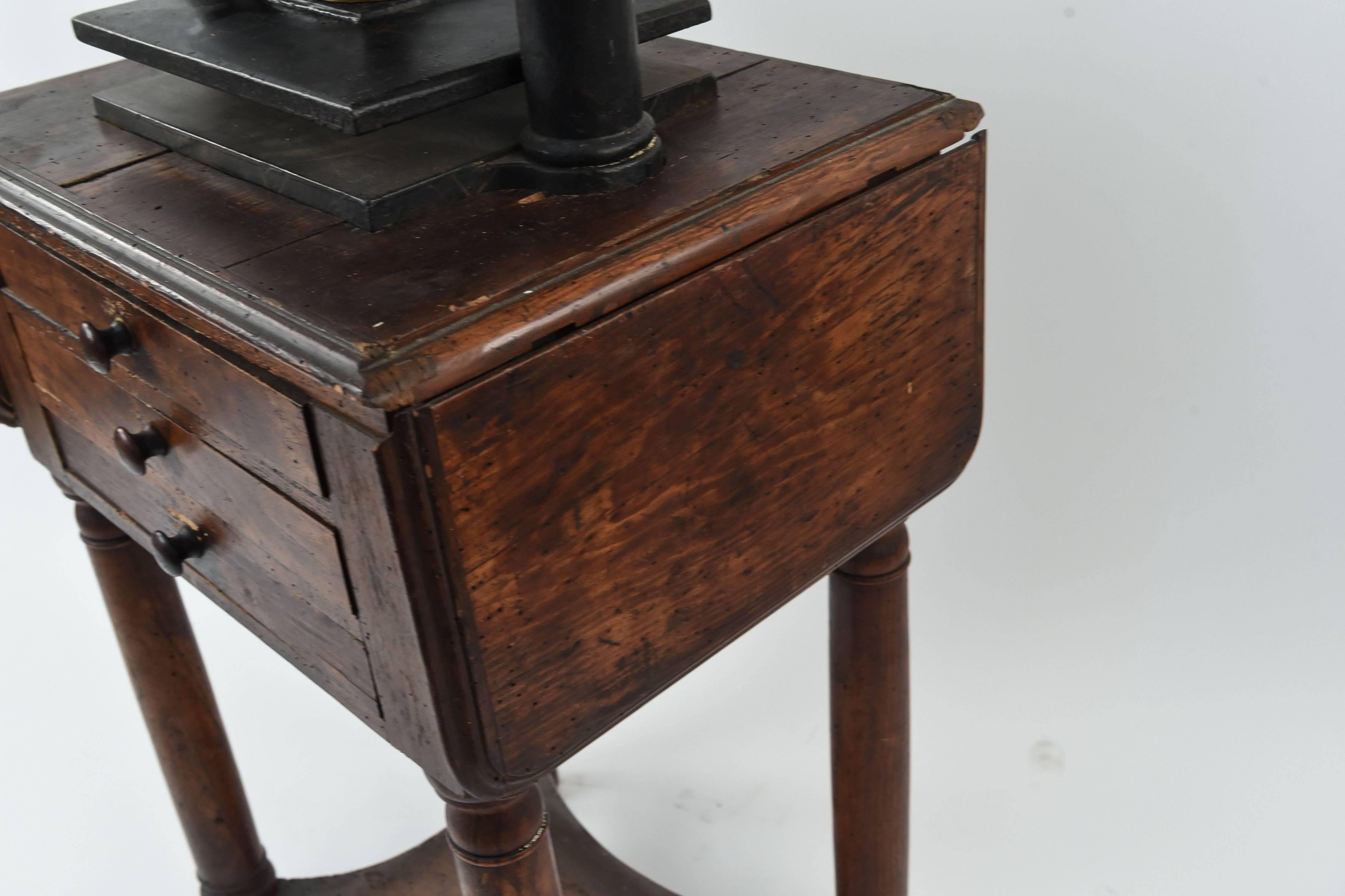 Antique 19th Century Book Press on Work Table 1