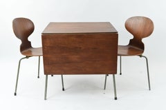 Petite Drop-Leaf Dining Table Set by Arne Jacobsen for Fritz Hansen