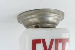 Simes Vintage Art Deco Emergency Exit Sign Light Fixture
