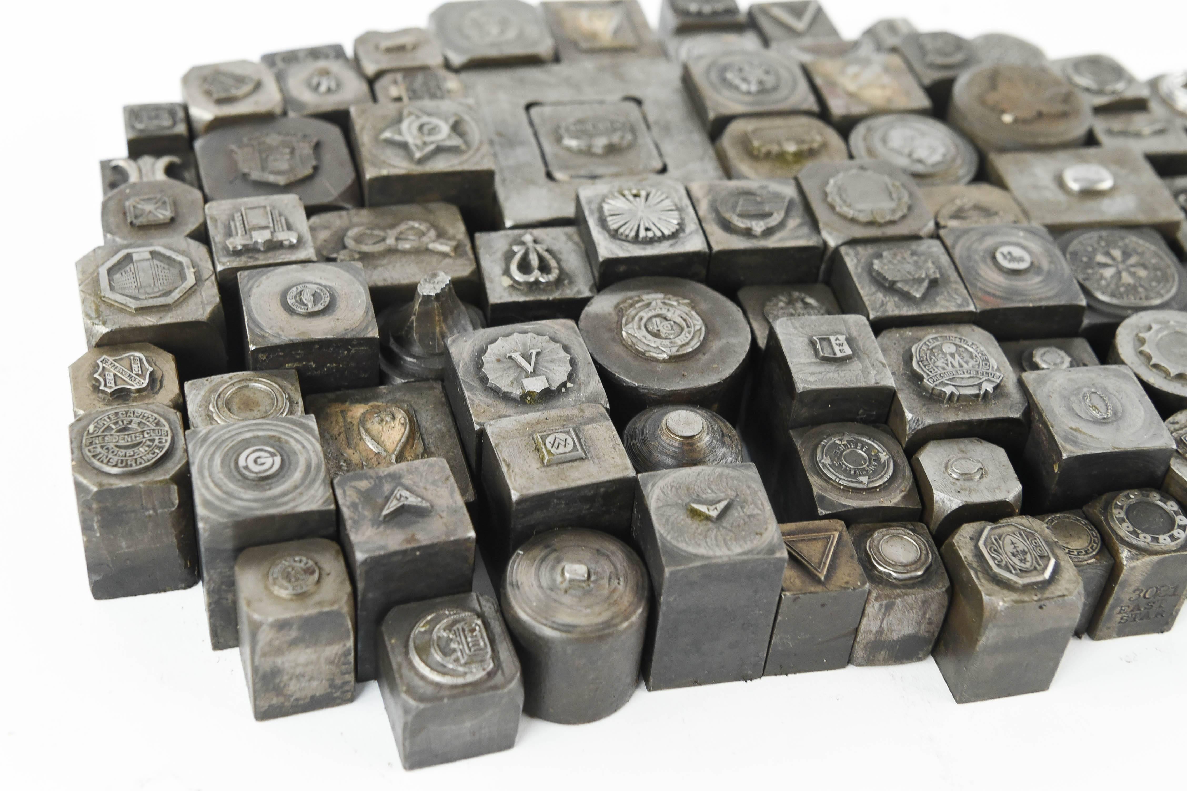 Iron Antique Metal Die Stamp/Seal Collection