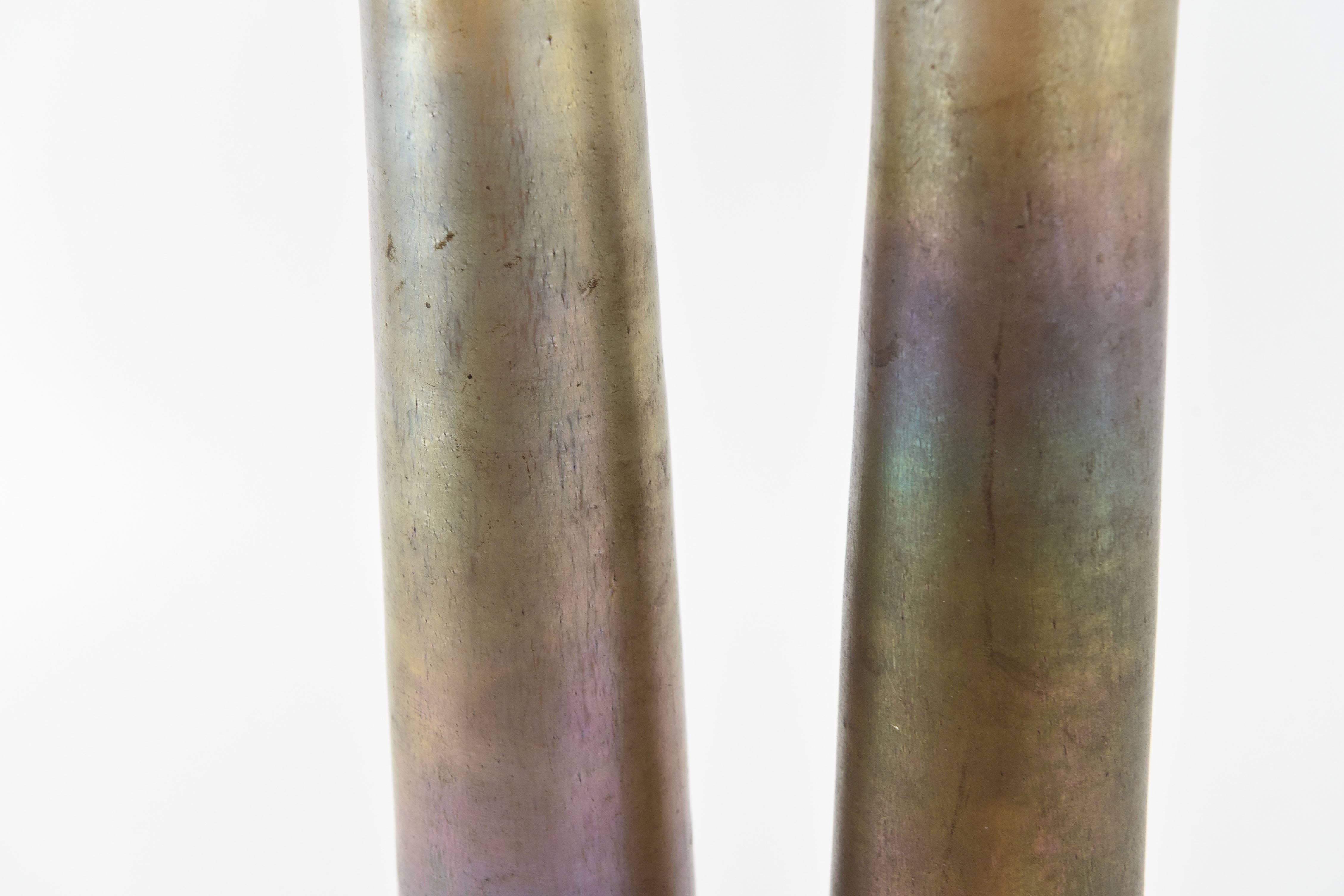 American Tiffany Favrile Glass Columns