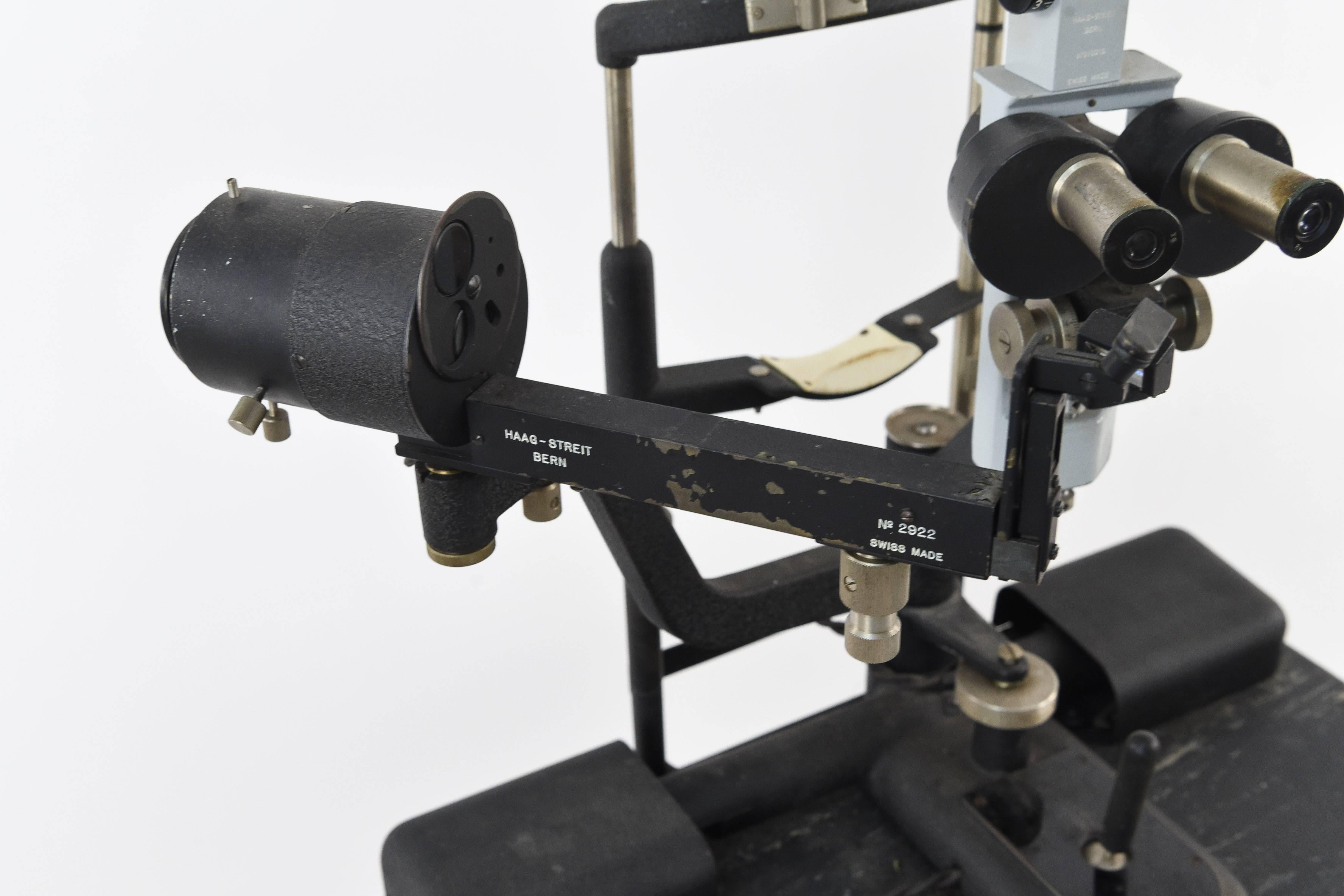 Mid-20th Century Haag-Streit Liebefeld-Bern Optometry Machine