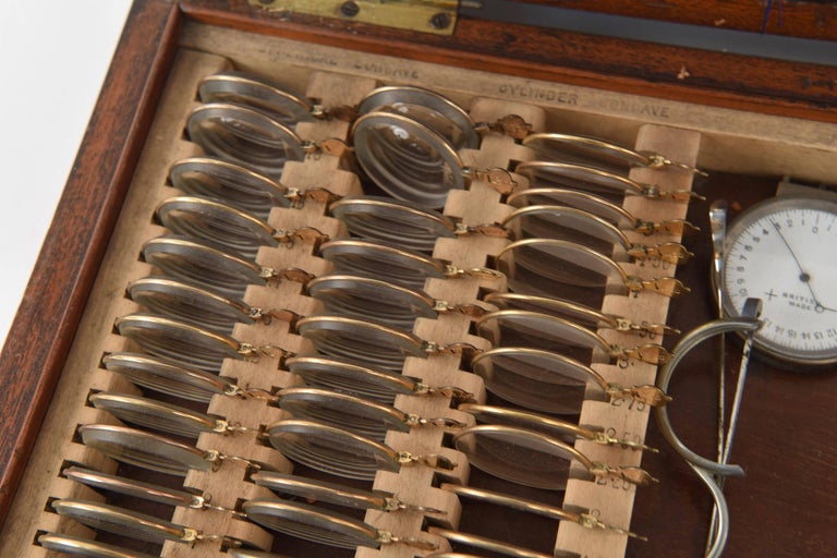 Antique Spectacle Lenses Eye Glass Optometrist tool set For Sale at 1stDibs