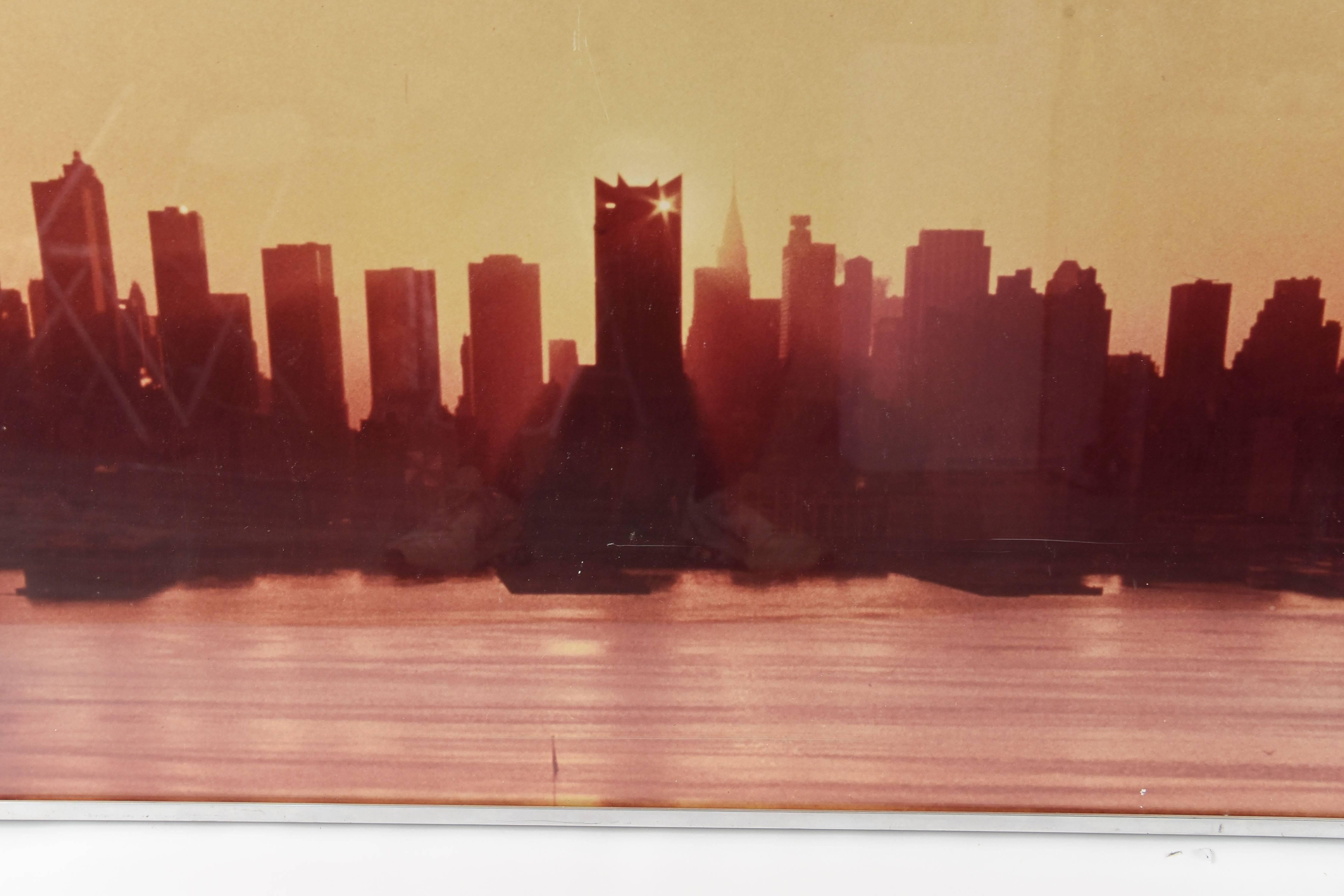 new york skyline sunset
