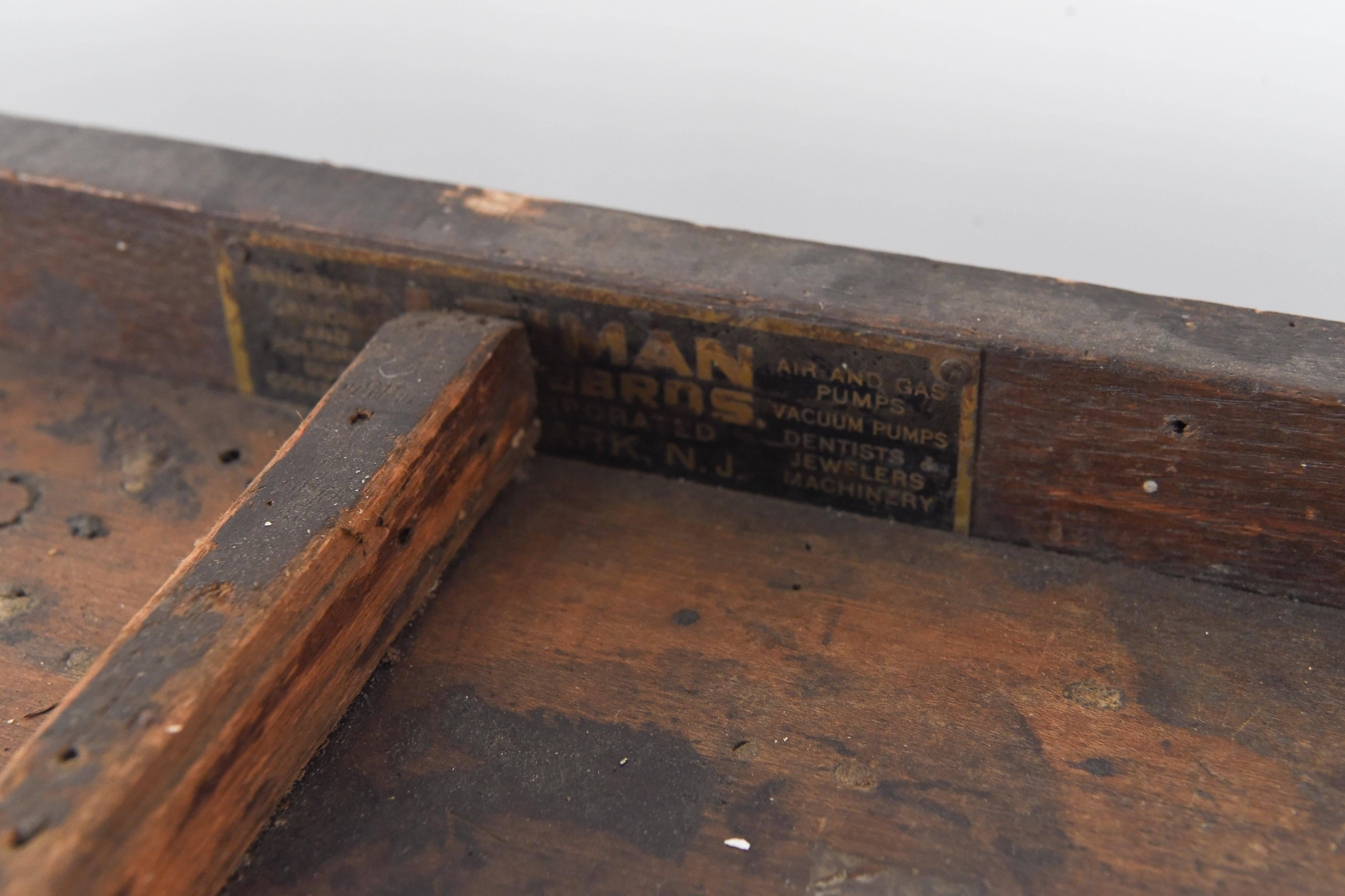 20th Century Antique Iron and Wood Industrial Workbench
