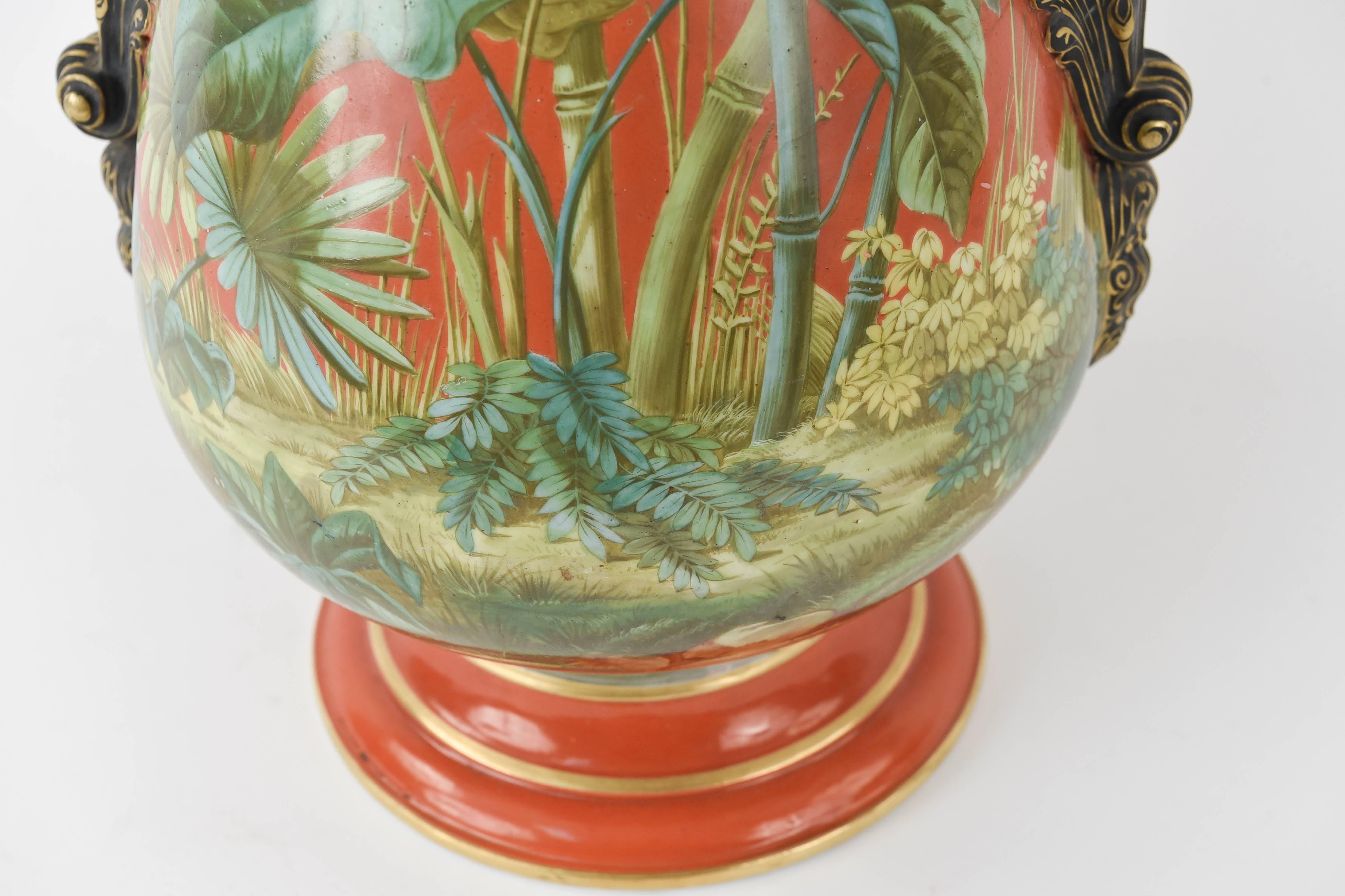 19th Century Old Paris Ware Porcelain Exhibition Vase For Sale