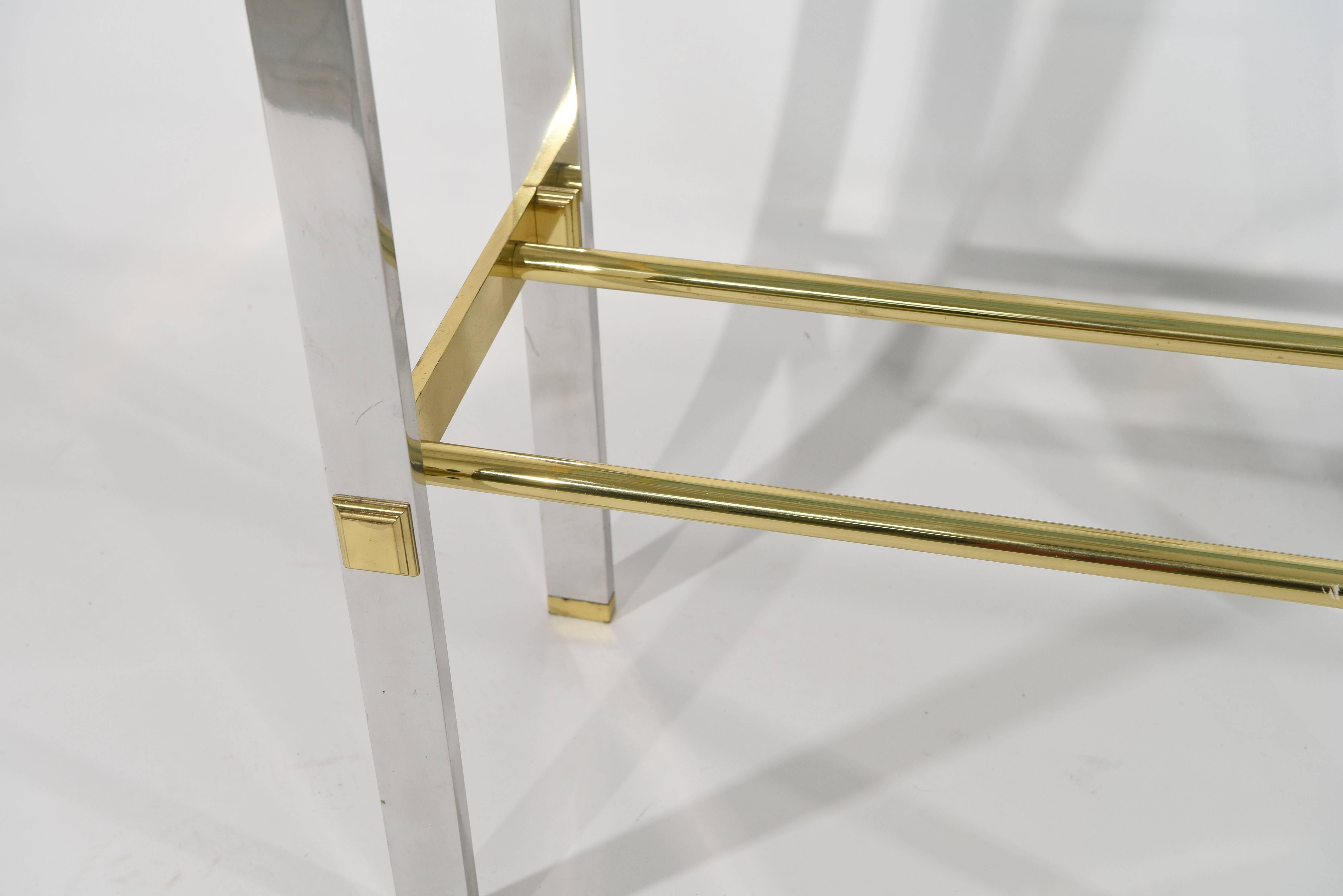 Midcentury Chrome and Brass Etagere 5