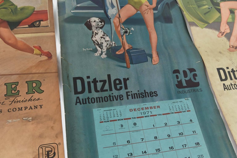 Pin Up Girl Calendars for Ditzler Automotive Industries For Sale at
