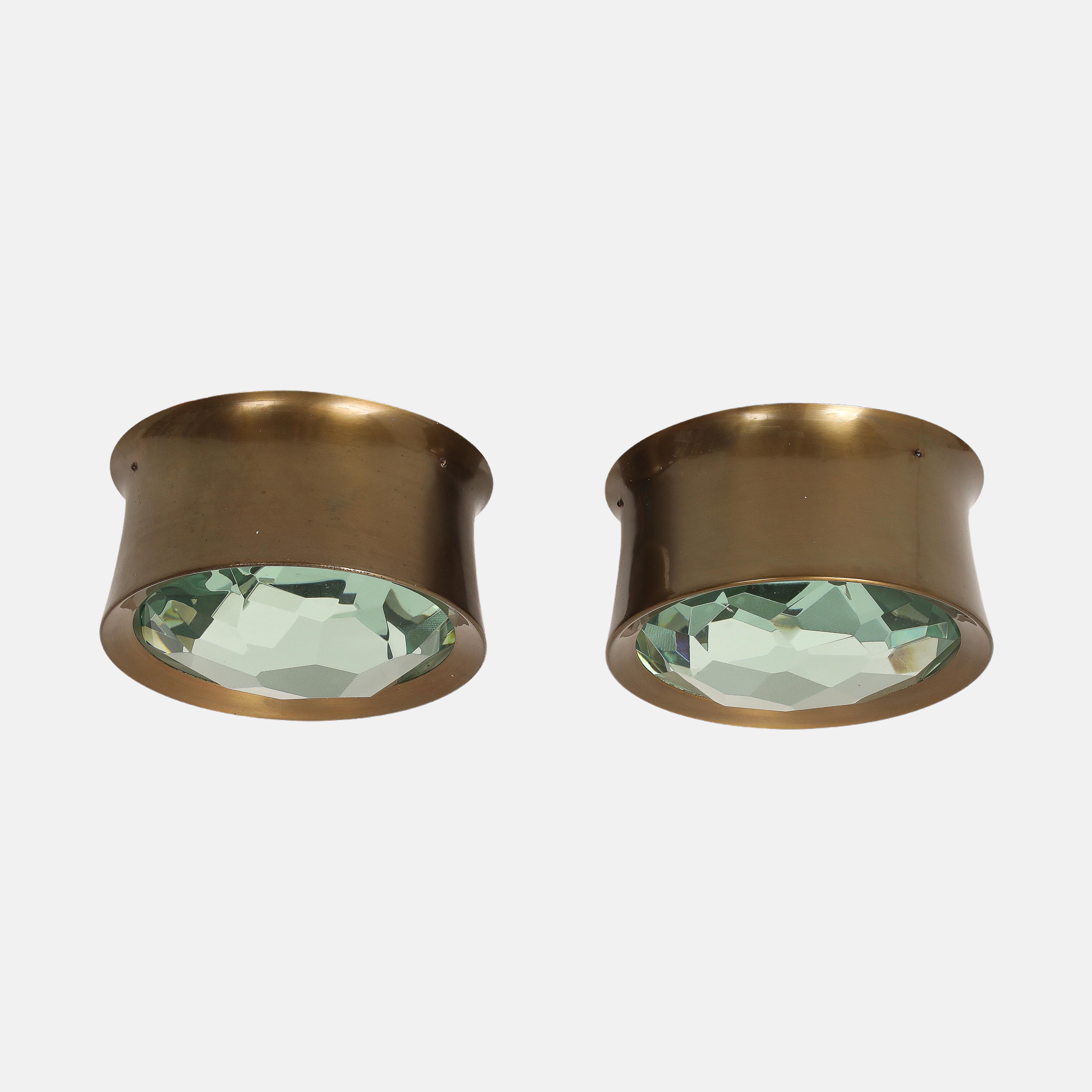 Max Ingrand für Fontana Arte Wand- oder Deckenleuchten aus Kristall mit Edelsteinschliff Model No. 2319 im Angebot 9