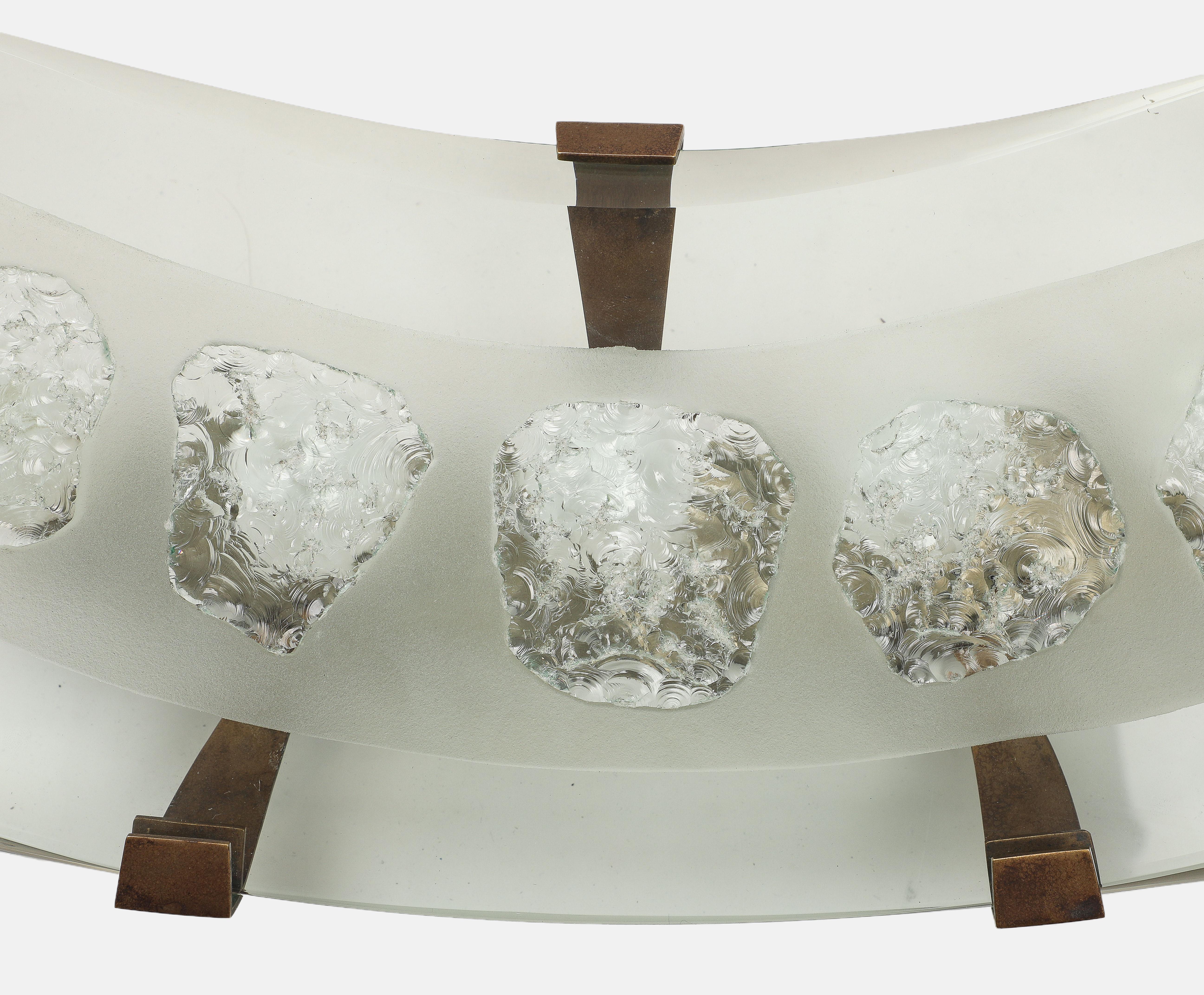 Max Ingrand for Fontana Arte Rare Pair of Large Wall Lights Model 1598 For Sale 8
