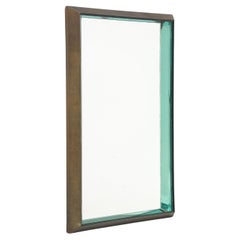 Max Ingrand pour Fontana Arte Rare miroir rectangulaire en laiton et verre Model No 2172A