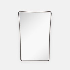 Mid-Century Italian Modernist Rectangular Shaped Brass Wall Mirror, 1950s