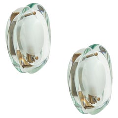 Max Ingrand for Fontana Arte Rare Pair of Sconces Model 2093, Italy, 1961