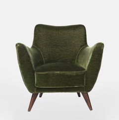Giulia Veronesi for ISA Bergamo Set of Four 'Perla' Armchairs, Italy, 1950s, COM