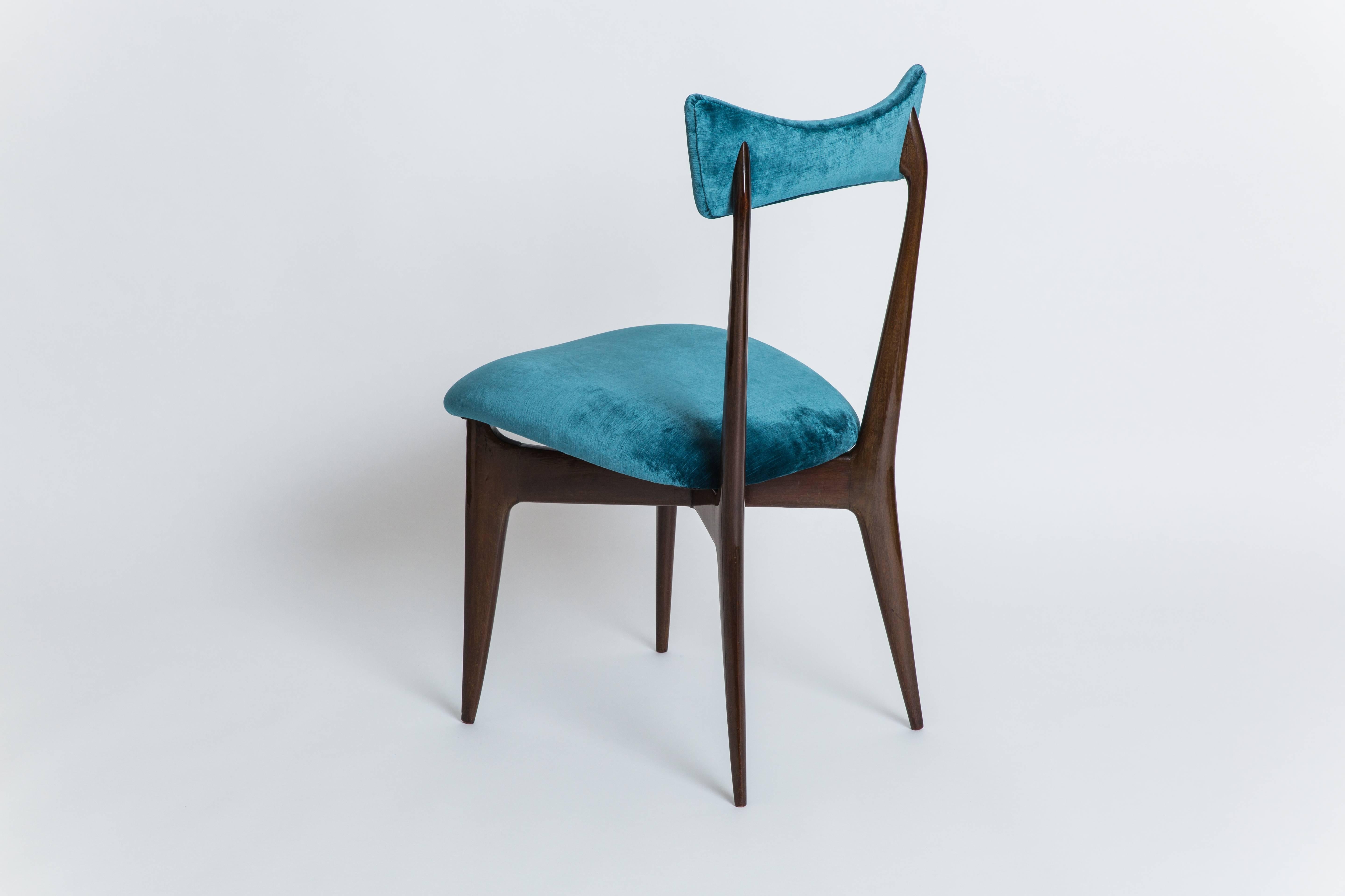 Laqué Ico & Luisa Parisi ensemble rare de six chaises de salle à manger en bois de rose en vente
