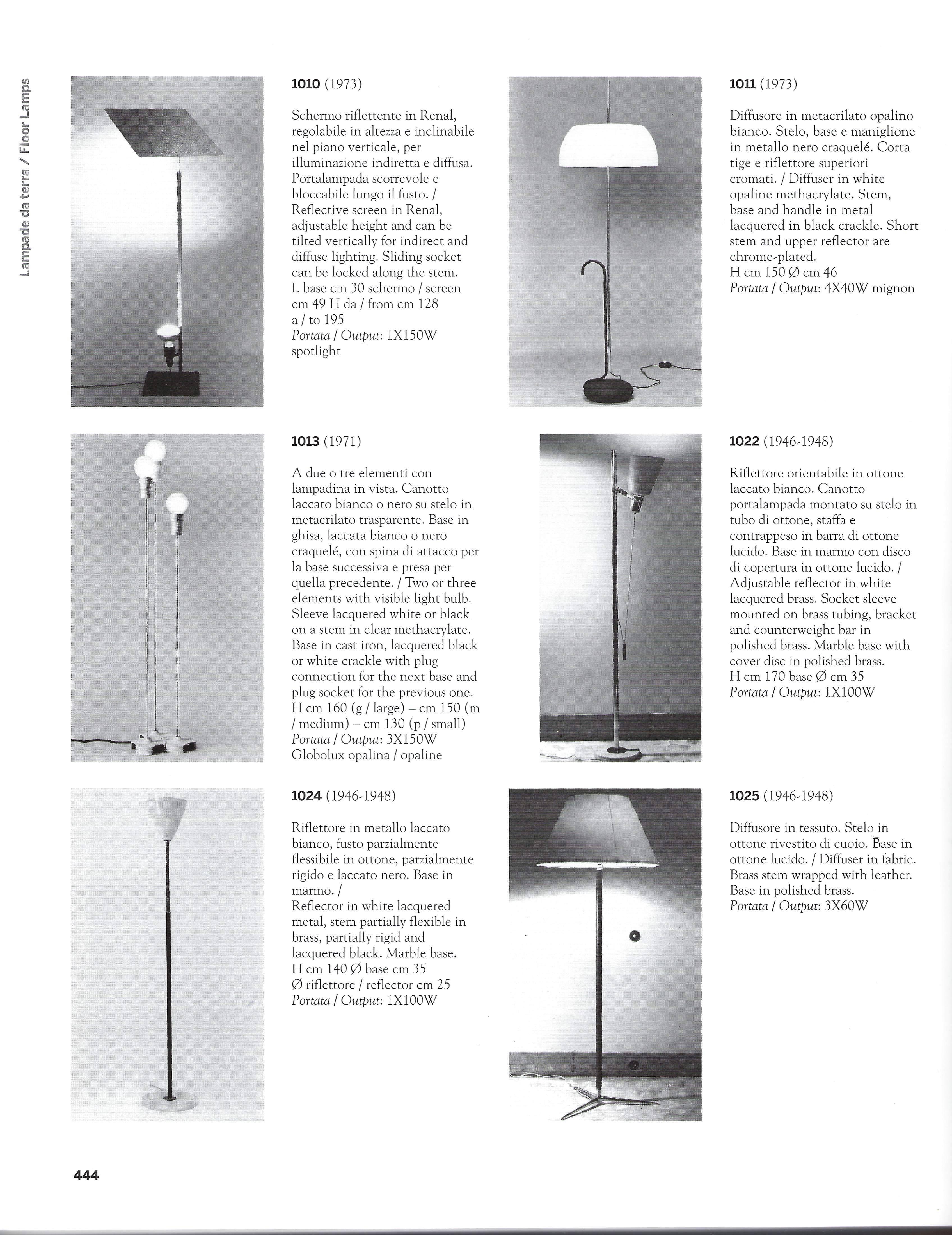 Italian Gino Sarfatti for Arteluce Rare Floor Lamp Model 1025 For Sale