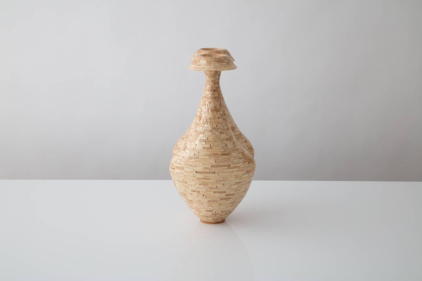 American STACKED Two Headed Ash Vase by Richard Haining, Available Now