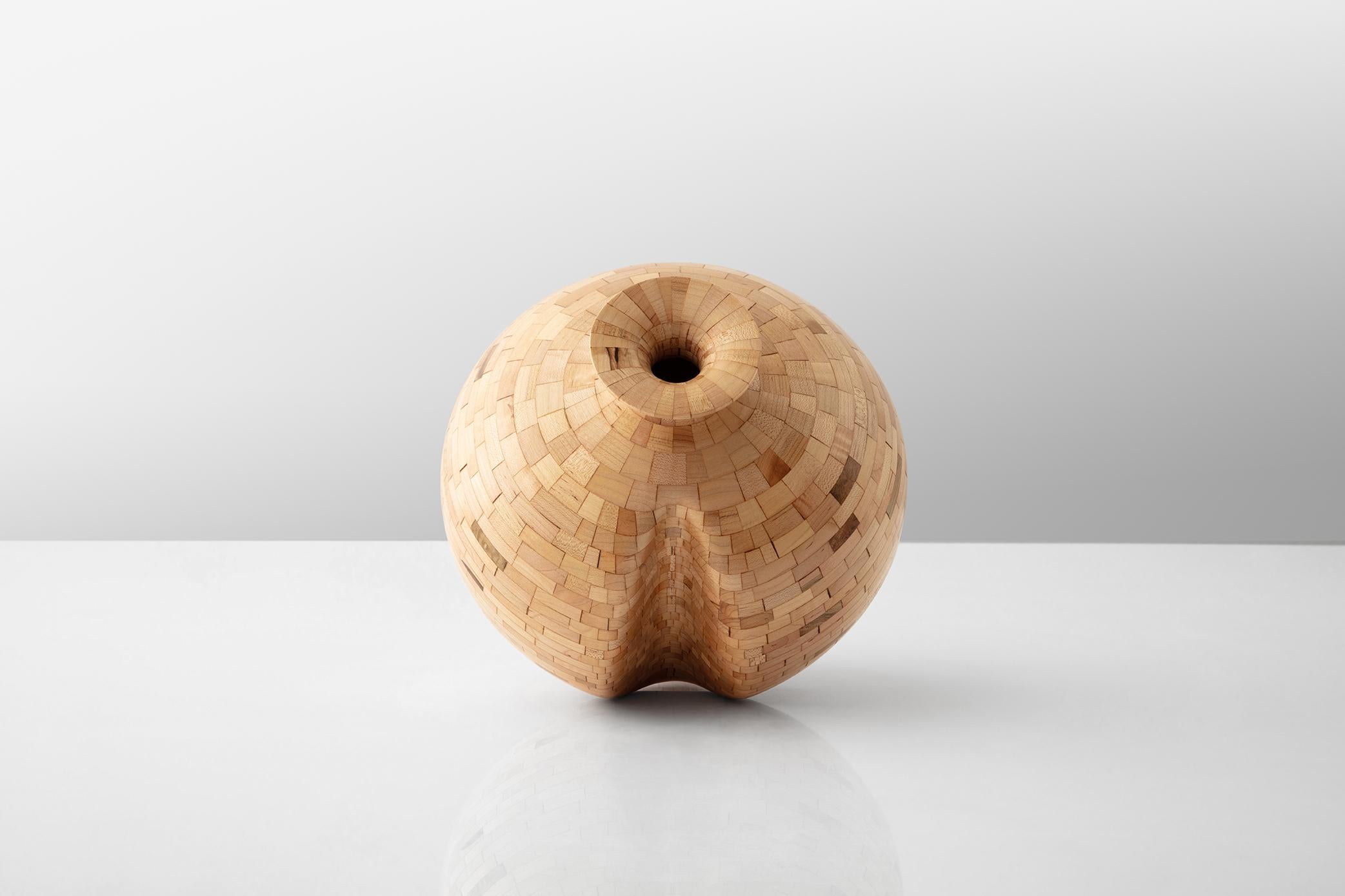 Oiled STACKED Single-Fluted Maple Vessel by Richard Haining, Available Now For Sale