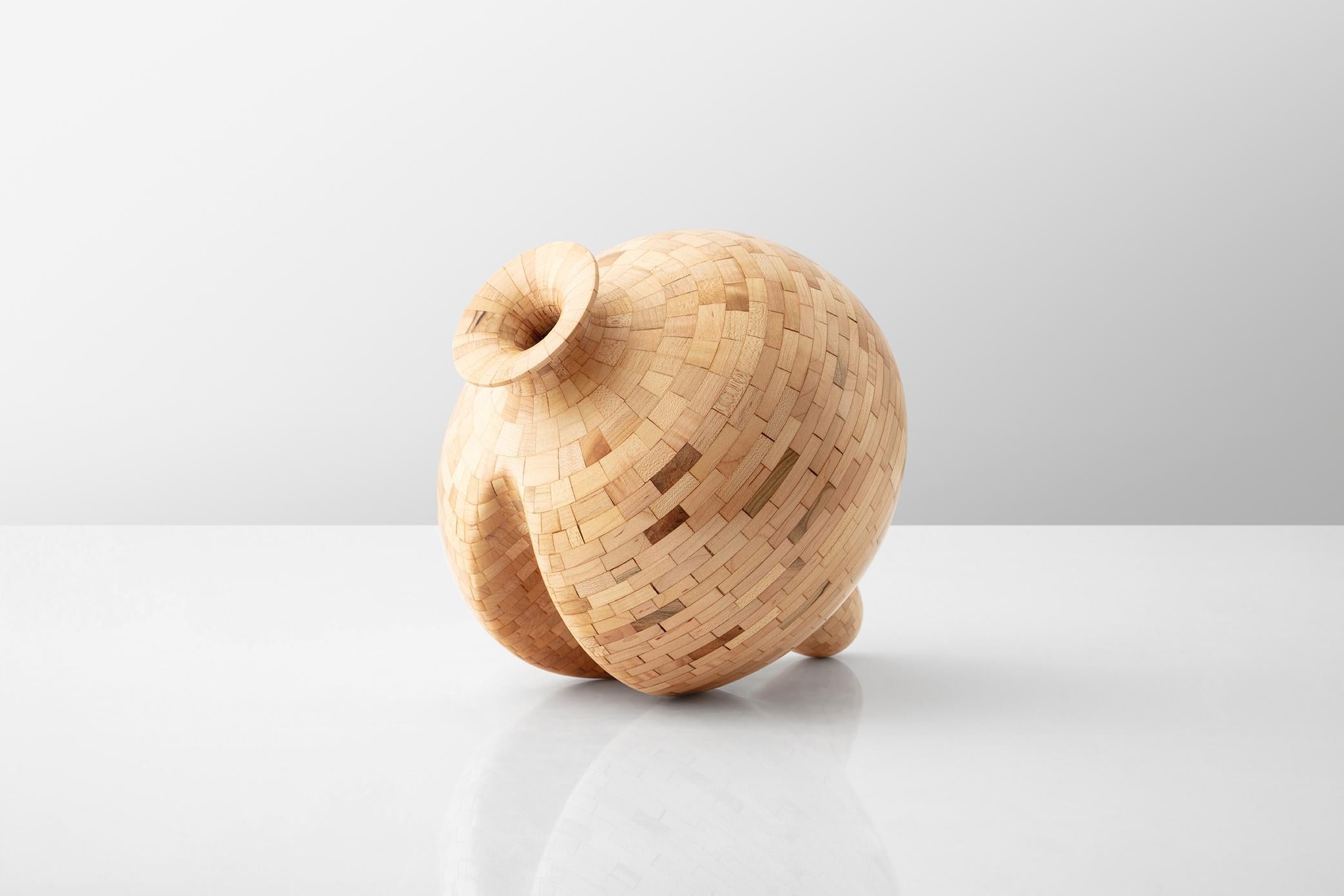 American STACKED Single-Fluted Maple Vessel by Richard Haining, Available Now For Sale