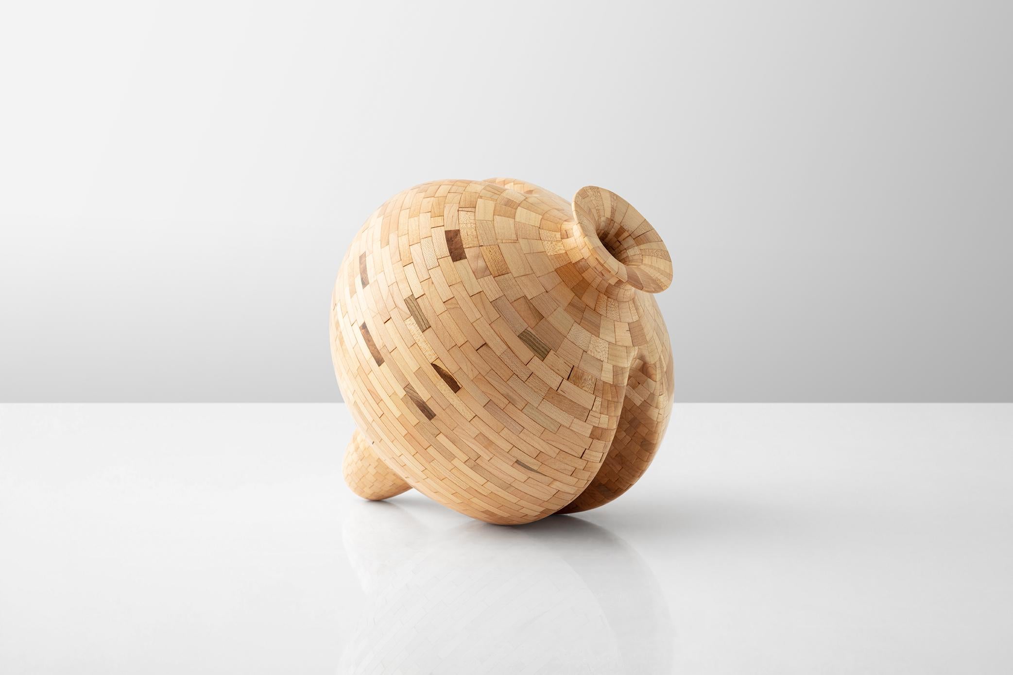 American STACKED Double-Fluted Maple Vessel by Richard Haining, Available Now For Sale