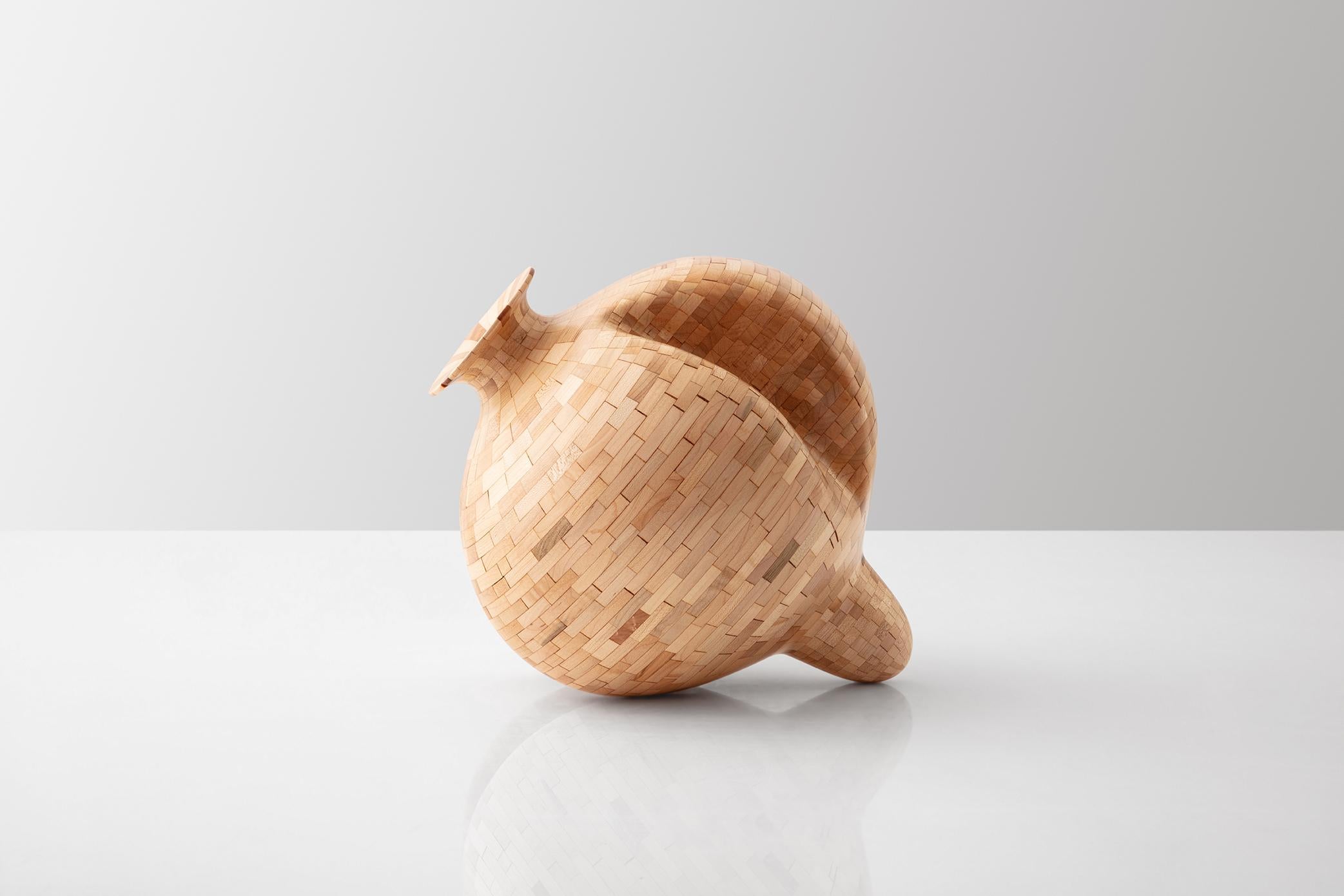 American STACKED Triple-Fluted Maple Vessel by Richard Haining, Available Now For Sale
