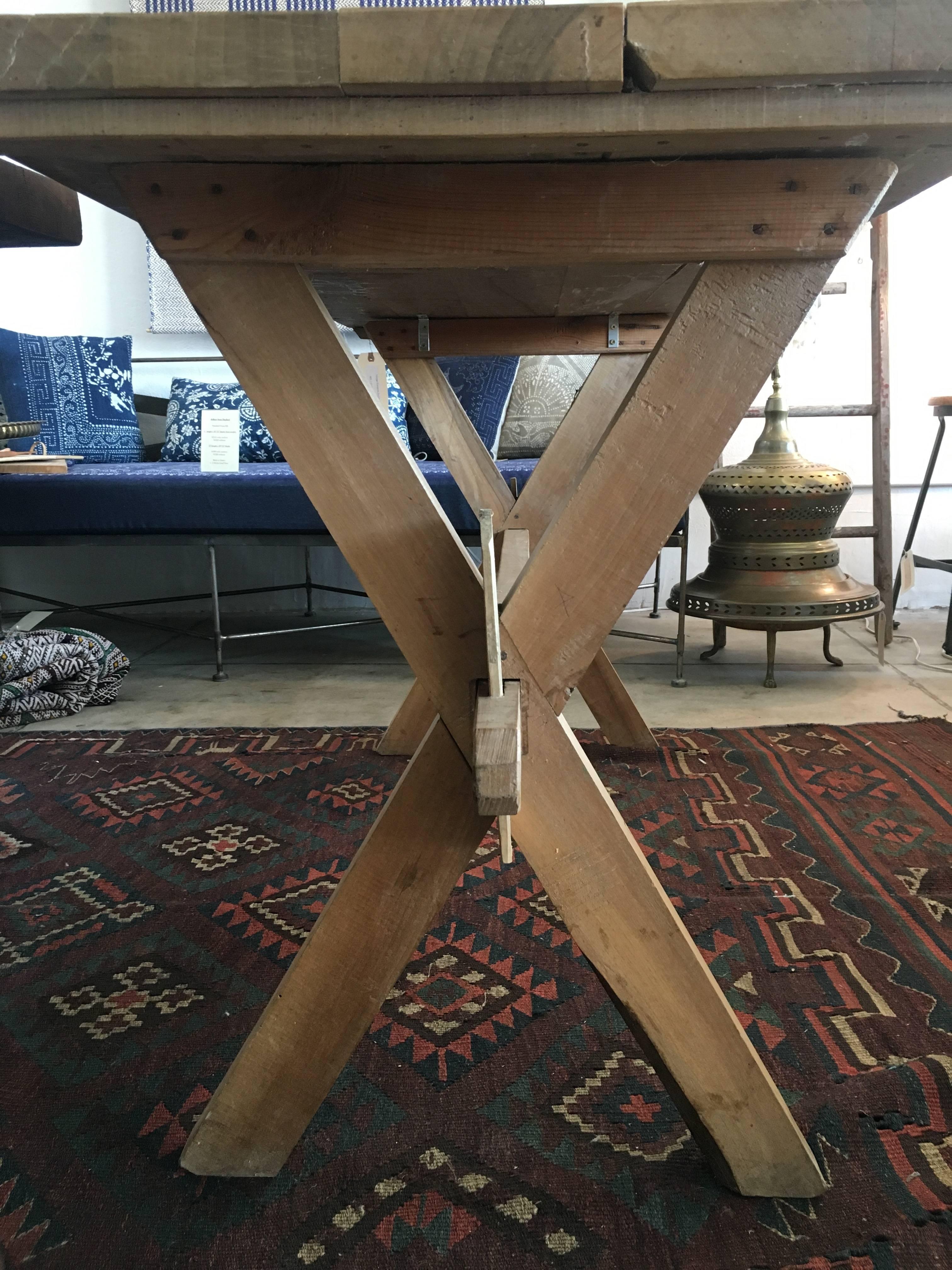 20th Century Vintage European Trestle Table