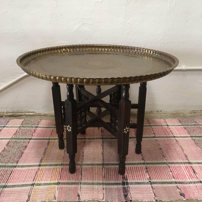 Vintage Moroccan Tray Table at 1stDibs