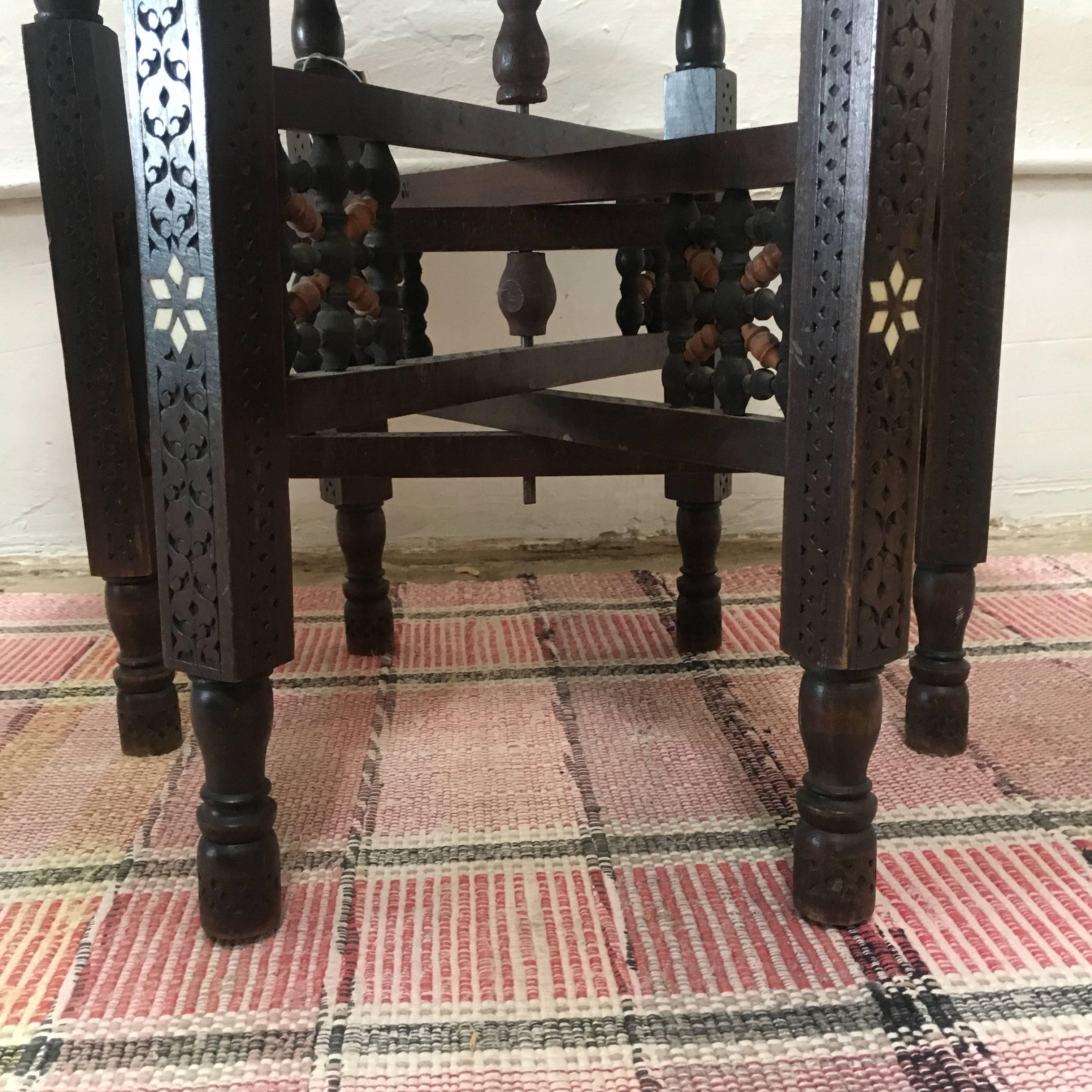 Moorish Vintage Moroccan Tray Table