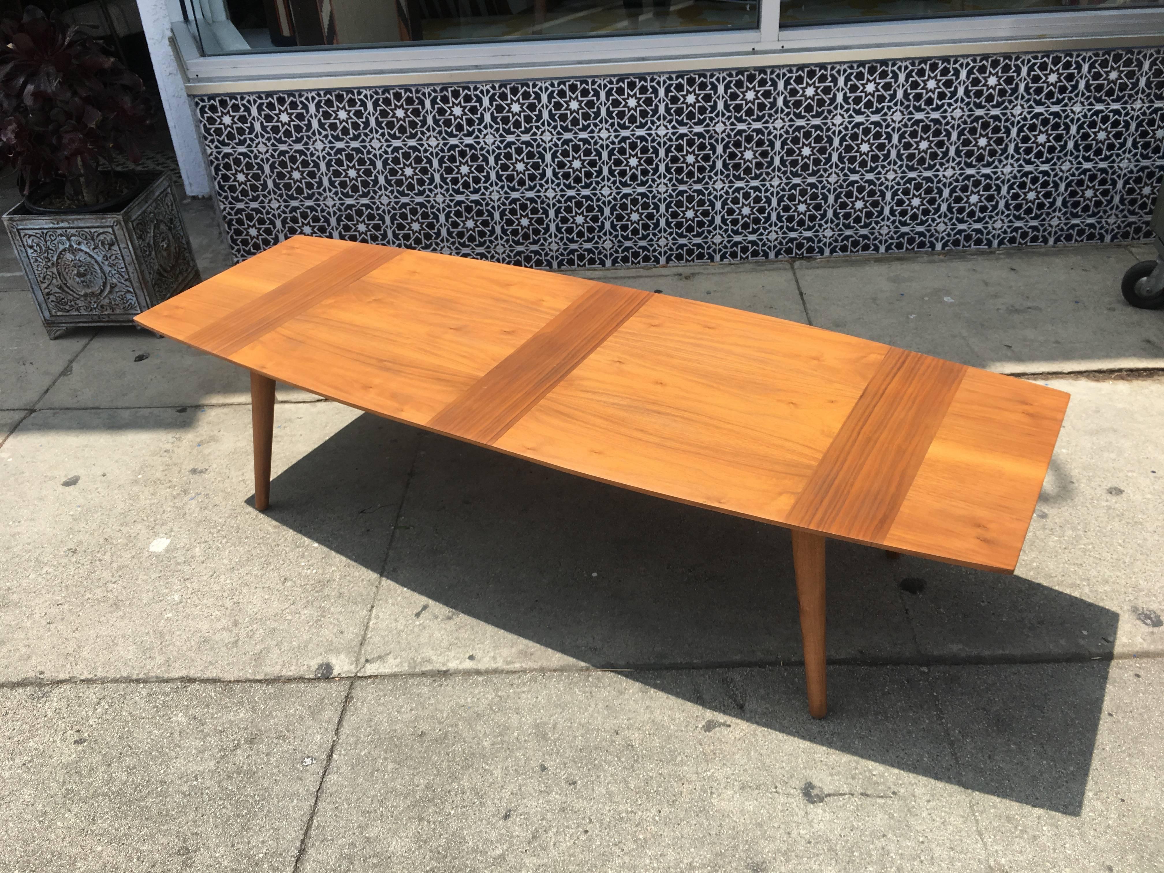 Scandinavian Mid-Century Surfboard Coffee Table