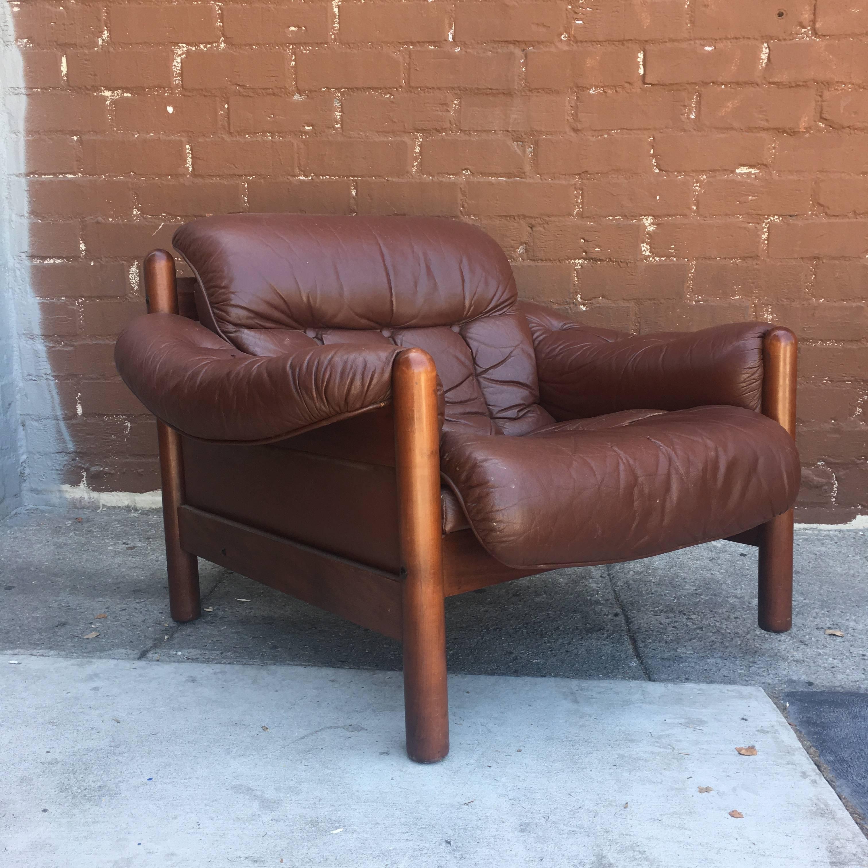 20th Century Pair of Göte Möbler Swedish Lounge Chairs