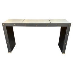Jean De Merry Console Axel en bronze clair et parchemin - Large