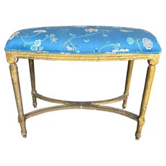 Gilded Upholstered Bench