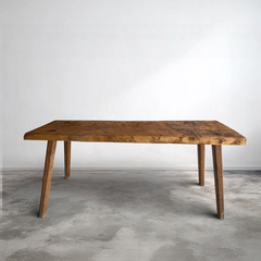 Antique Oak Butcher Block Console