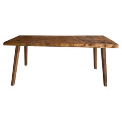 Antique Oak Butcher Block Console