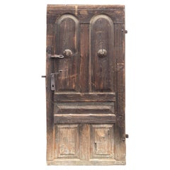 Vintage Dark Brown Wooden Door