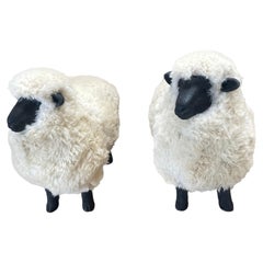 Pair of Lalanne Style Sheep Ottomans