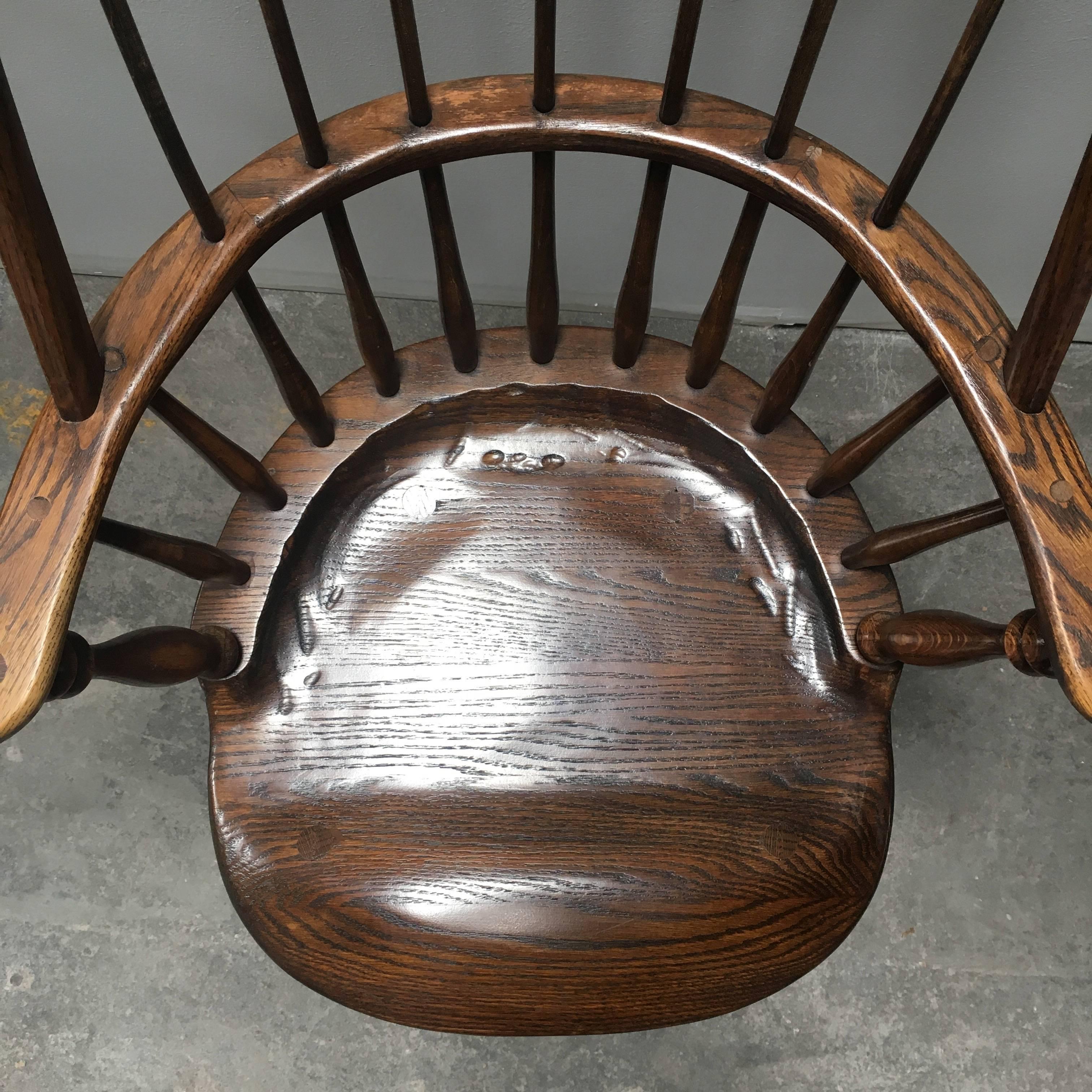 Oak Set or Four Windsor Dining Chairs
