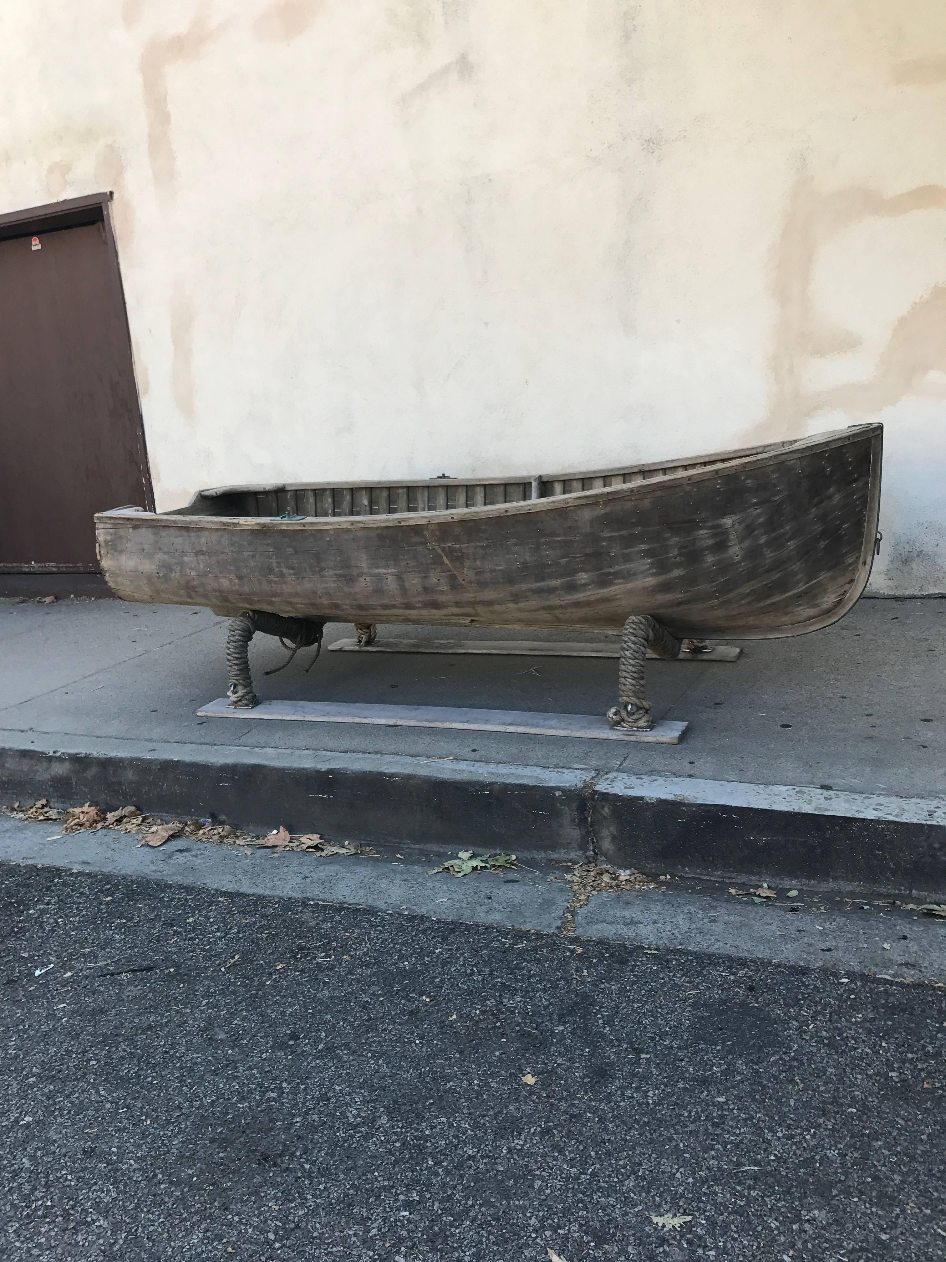 old wooden row boat for sale