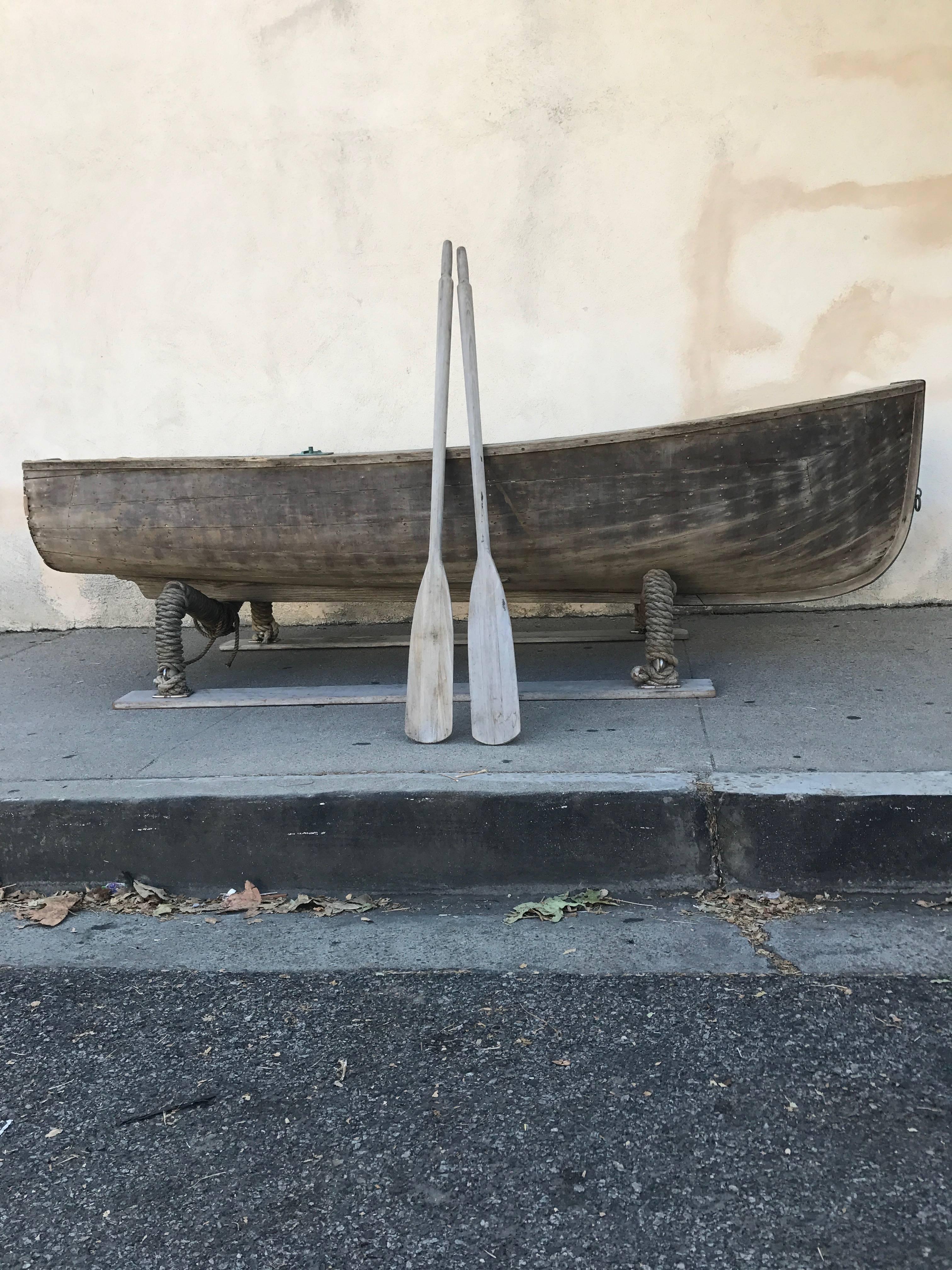 Early 20th Century Vintage Wood Row Boat 2