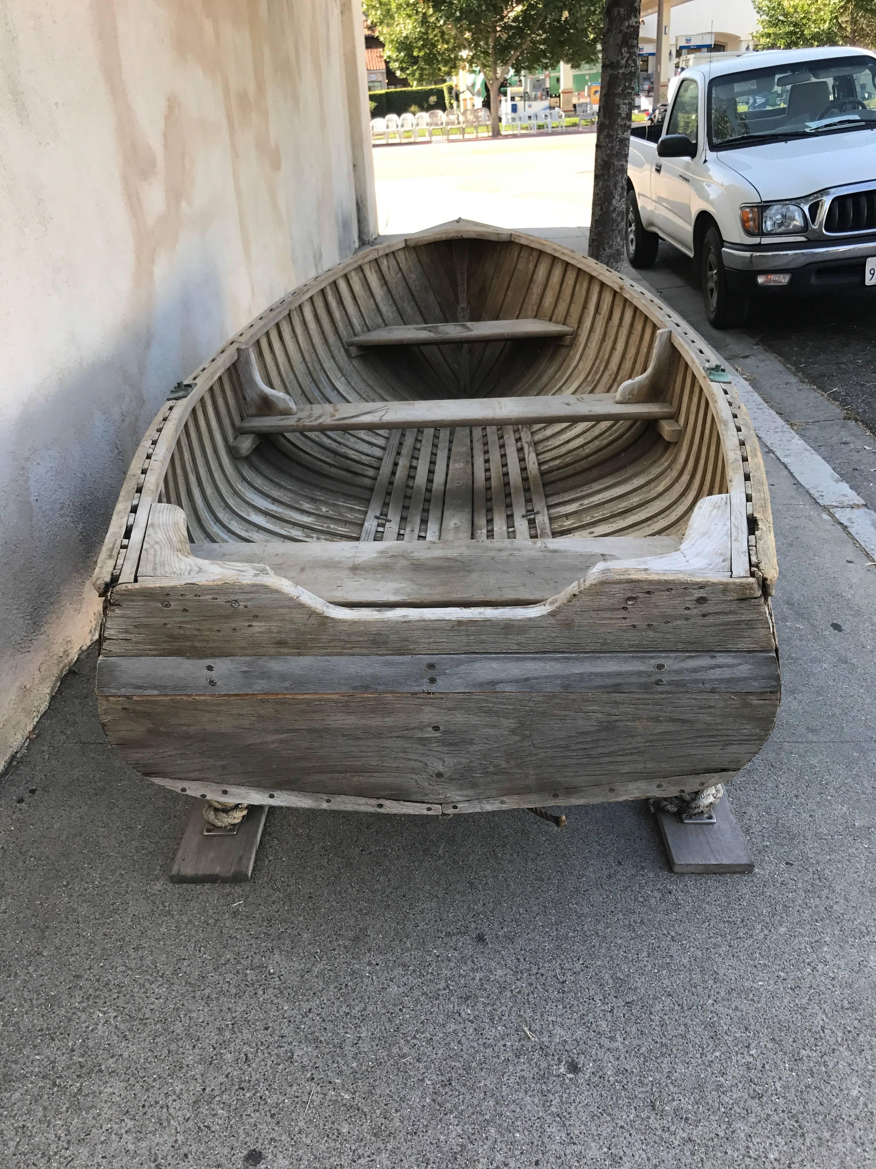 Early 20th Century Vintage Wood Row Boat 3