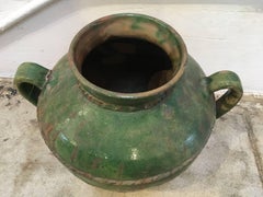 Green Vintage European Ceramic Jug