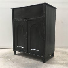 Black Antique European Dry Bar Cabinet