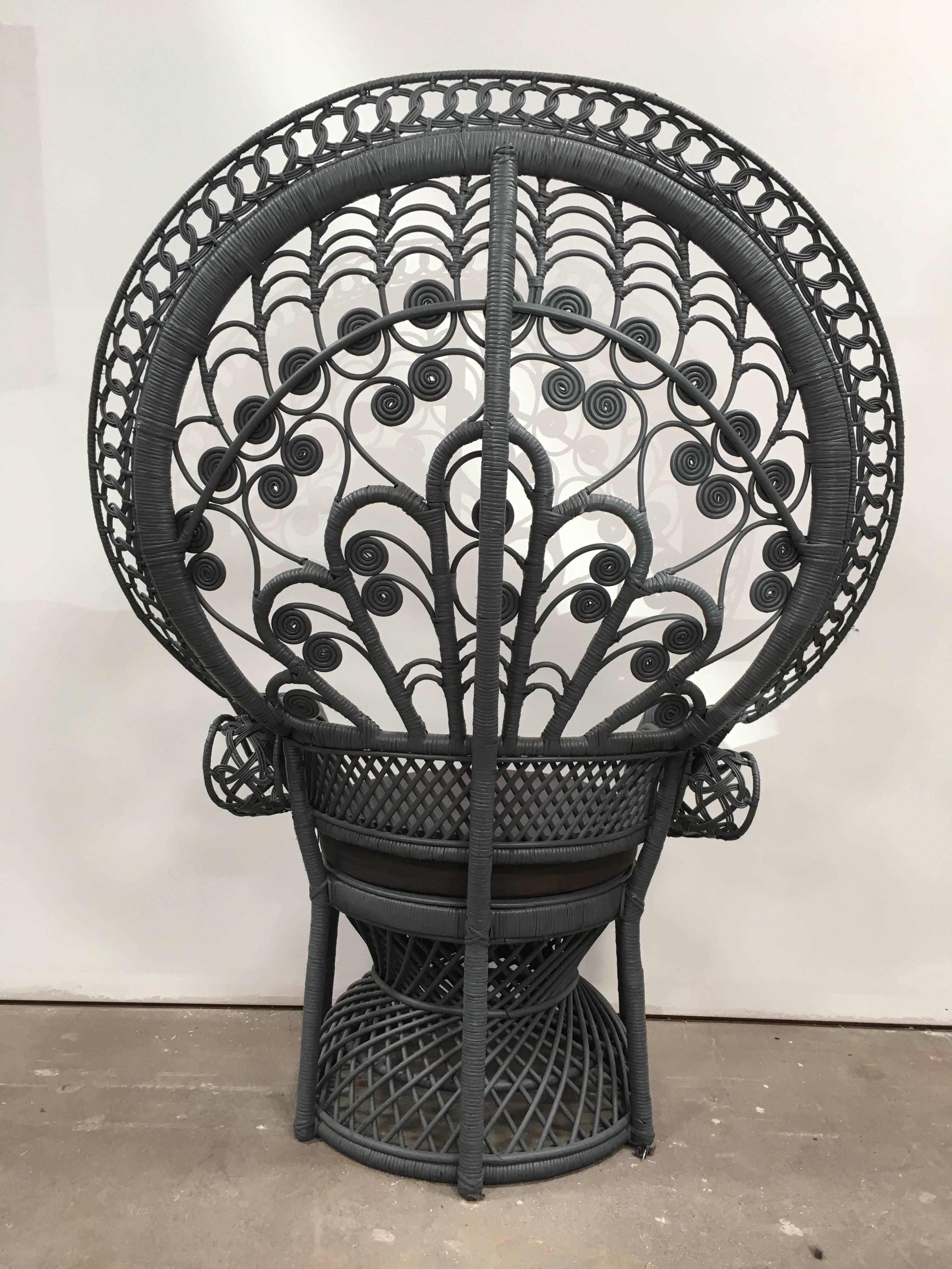 20th Century Mid-Century Rattan Fan Chair