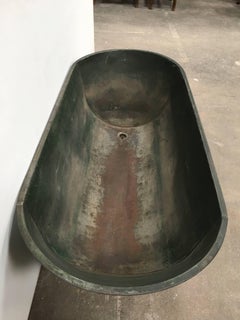 Antique French Metal Farm Bathtub